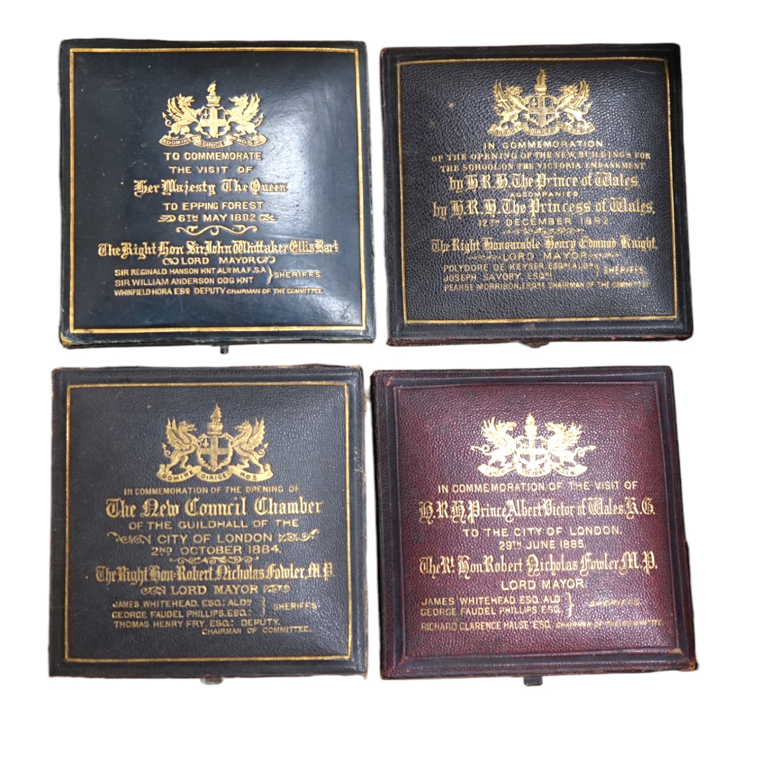 Four large Victorian commemorative bronze medals